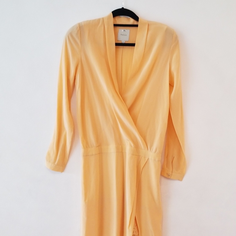 Mason silk formal dress, lace slip included